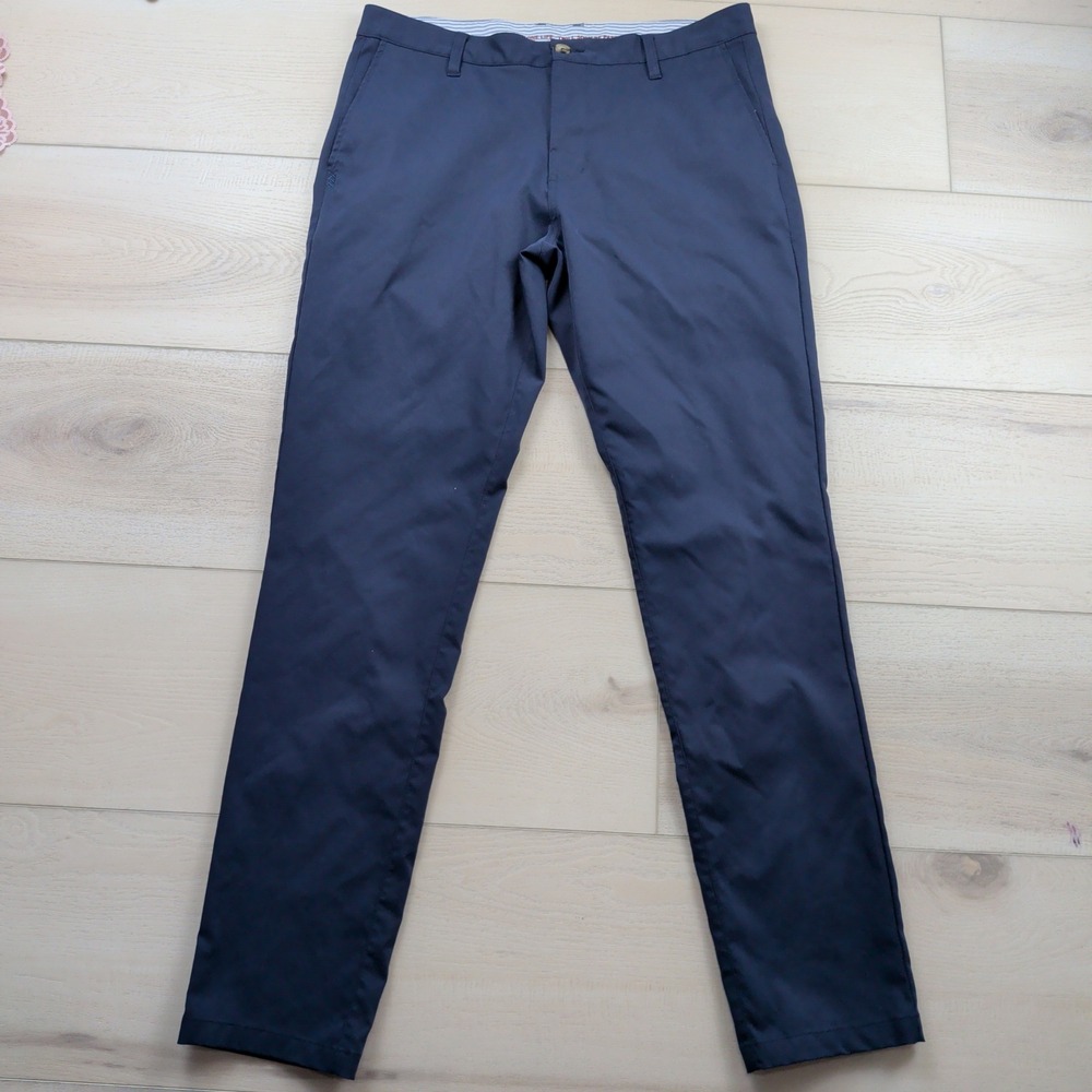 Rhone Commuter Pants Mens 33 Navy Blue Slim Fit Performance Stretch Chino 33x32